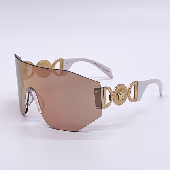 NEW VE2258 1002/7J UNISEX VERSACE SHIELD SUNGLASSES MOD 2258 10027J EYEWEAR - Picture 3 of 14